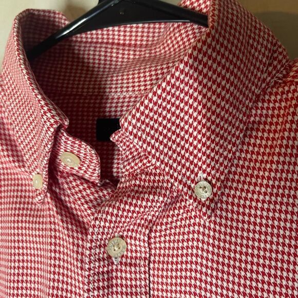 Southern Marsh red and white checked long sleeve button front shirt,‎ size large - Picture 3 of 8